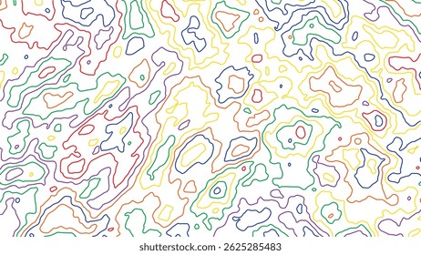 Colorful Abstract Background of Out Lines Pattern on White for Wallpaper