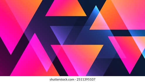 Colorful abstract background overlap layer on dark space with mixing colors effect decoration. Modern graphic design element random triangles style concept for banner, flyer, card, or brochure cover