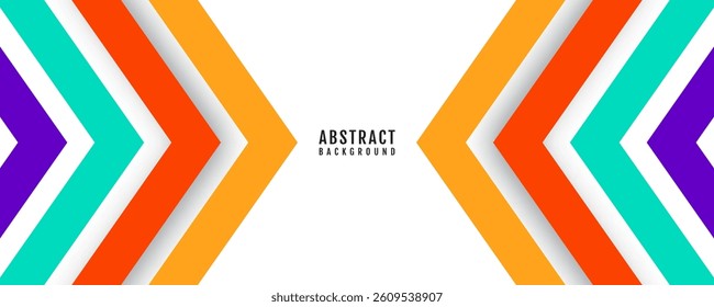 Colorful abstract background overlap layer on bright space with arrows lines effect decoration. Modern graphic design element stripes style concept for web banner, flyer, card, or brochure cover