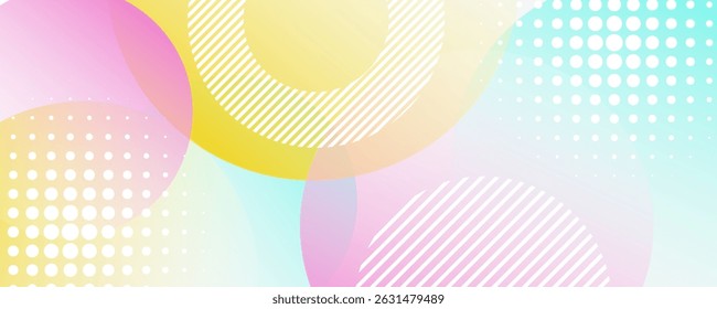 Colorful abstract background overlap layer on bright space with circles effect decoration. Modern graphic design element multicolor style concept for web banner, art, flyer, card, or brochure cover