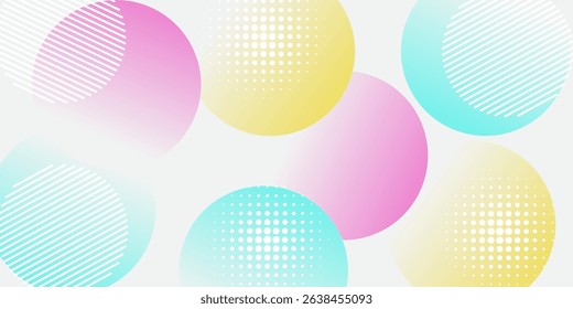 Colorful abstract background overlap layer on bright space with circles effect decoration. Modern graphic design element multicolor style concept for web banner, art, flyer, card
