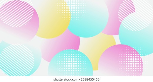 Colorful abstract background overlap layer on bright space with circles effect decoration. Modern graphic design element multicolor style concept for web banner, art, flyer, card