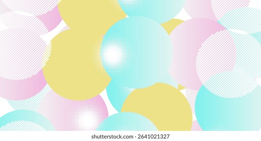 Colorful abstract background overlap layer on bright space with circles effect decoration. Modern graphic design element multicolor style concept for web banner.
