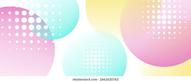 Colorful abstract background overlap layer on bright space with circles effect decoration. Modern graphic design element multicolor style concept for web banner, art, flyer, card, or brochure cover