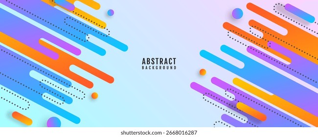 Colorful abstract background overlap layer on bright space with rounded lines effect decoration. Modern graphic design element diagonal style concept for web banner, flyer, card, or brochure cover