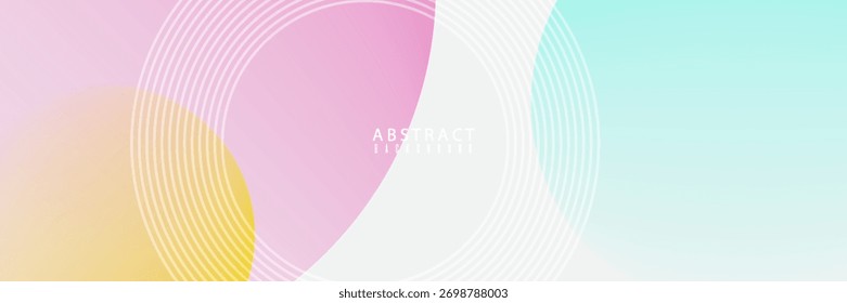 Colorful abstract background overlap layer on bright space with circles effect decoration. Modern graphic design element multicolor style concept. EPS10