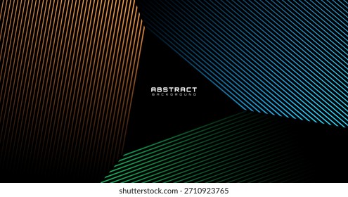 Colorful abstract background, overlap layer on dark space with triangle lines effect decoration. Modern graphic design element stripes style concept for web, art, flyer, card, or brochure cover