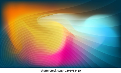 colorful abstract background. overlapping translucent stripes against a mad mix of azure, orange, aquamarine, pink, yellow. vector