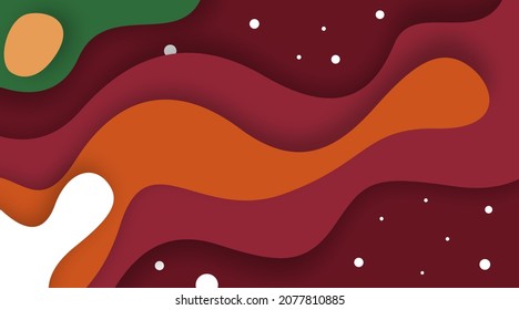 Colorful and abstract background in papercut style. Can be used as web banners and digital flyers