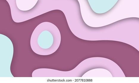 Colorful and abstract background in papercut style. Can be used as web banners and digital flyers