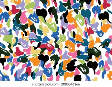 Colorful Abstract Background Pattern. ape camouflage Pattern.