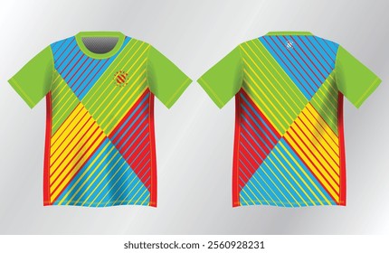 colorful abstract background pattern for sport jersey design mockup