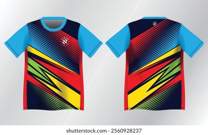 colorful abstract background pattern for sport jersey design mockup