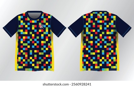 colorful abstract background pattern for sport jersey design mockup