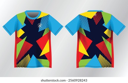 colorful abstract background pattern for sport jersey design mockup