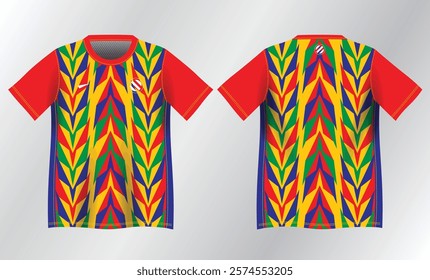 colorful abstract background pattern for sport jersey design mockup