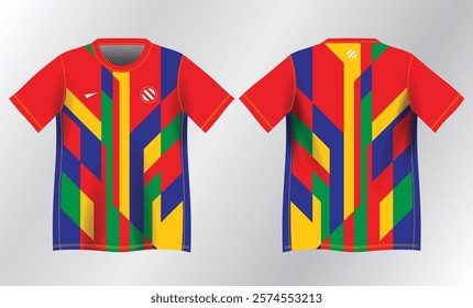 colorful abstract background pattern for sport jersey design mockup