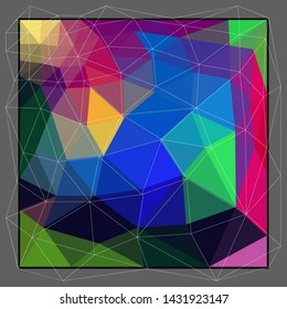 colorful abstract background, abstract polygonal / triangle vector design. eps10