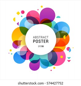 Colorful abstract background, poster, with splash rainbow color, vector concept design