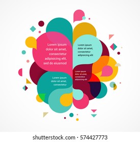 Colorful Abstract Background, Poster, With Splash Rainbow Color, Vector Concept Design