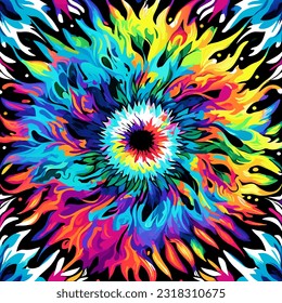 Fondo colorido y abstracto. Diseño psicodélico. Ilustración vectorial.