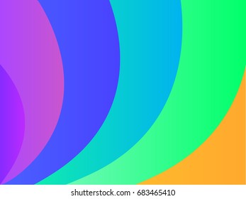 Colorful abstract background rainbow lines rising