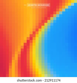 Colorful abstract background. Rainbow Square pattern. Vector illustration