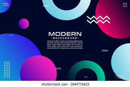 Colorful abstract background with random circle shape element.