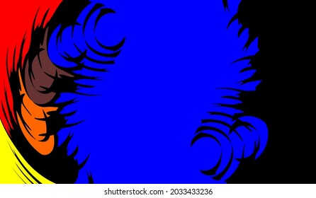 Elementos aleatorios de fondo abstracto colorido, ilustración vectorial simple y fría