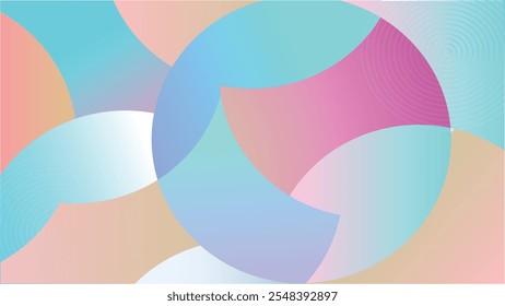 Fundo abstrato colorido com formas geométricas aleatórias em cores pastel. Resumo do desenho geométrico para apresentações de negócios ou tecnologia, cartazes de internet ou capas de brochuras da web.