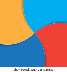 Colorful abstract background rounds with shadows