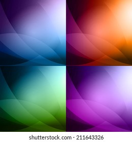 Colorful Abstract Background Set