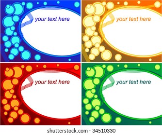 colorful abstract background set