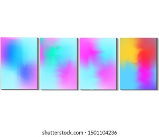 colorful abstract background set fluid effect