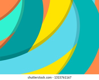 Colorful abstract background with sharp shadows. - Vector design concept.
