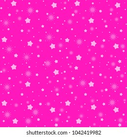 Colorful abstract background with silhouettes of falling snowflakes. Simple flat vector illustration.