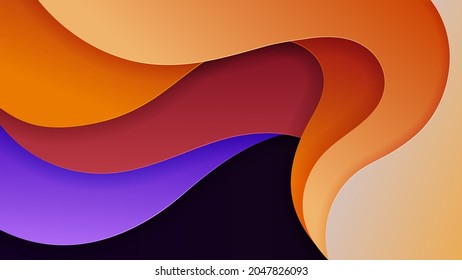 Colorful abstract background with soft gradient color and dynamic shadow. Vector background for wallpaper. Eps 10