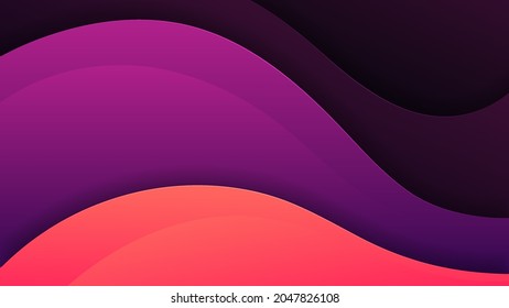 Farbiger abstrakter Hintergrund mit weicher Farbverlauf-Farbe und dynamischem Schatten. Vektorhintergrund für Tapeten. EPS10