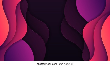 Colorful abstract background with soft gradient color and dynamic shadow. Vector background for wallpaper. Eps 10