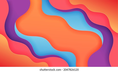 Colorful abstract background with soft gradient color and dynamic shadow. Vector background for wallpaper. Eps 10