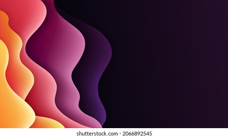 Fondo abstracto colorido con color gradiente suave y sombra dinámica sobre el fondo. Fondo vectorial para fondo de pantalla. Eps 10