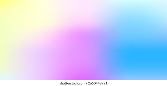 Colorful abstract background with soft gradient blend of pastel yellow, pink, and blue. Smooth and dreamy texture, ideal for modern visuals, web design, or digital artwork themes. High quality .