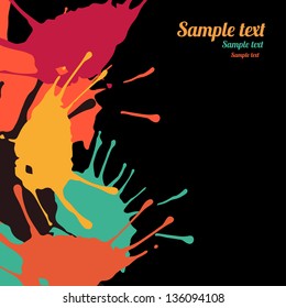 Colorful abstract background with space for text - vector