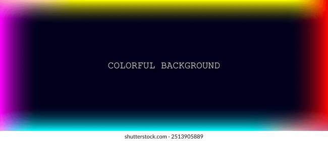Colorful abstract background with space for text or photo. Creative graphic design with blurred gradient. Smooth banner in bright rainbow colors. Vector illustration.