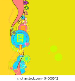 colorful abstract background with space for text, vector illustration