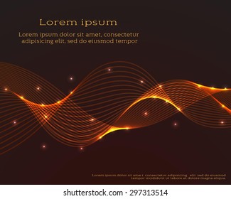 Colorful abstract background with sparkling magic waves and space for your text. Vector pattern for flyer, blank, card, banner, invitation, brochure cover design template.