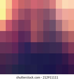 Colorful abstract background. Square pattern in yellow, purple and orange colors. Vector illustration