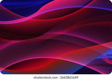um fundo abstrato colorido com uma forma quadrada, fundo roxo abstrato com linhas, linhas de onda abstratas em um fundo roxo e azul vibrante criar um design moderno com uma sensação de movimento