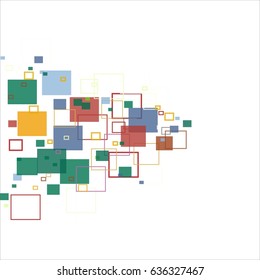 Colorful Abstract Background With Squares