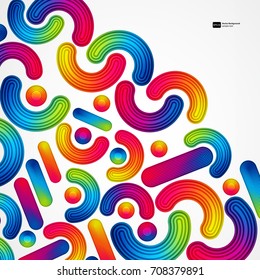 Colorful abstract background with striped design elements splash, vector color design, graphic illustration.